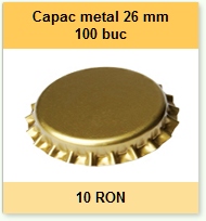 Capac metal tip coroana pentru capsarea sticlelor de bere 100 buc