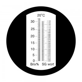 refractometru 0-32% BRIX + 1.000-1.130 SG + ATC